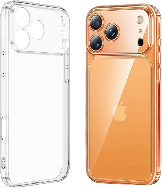 Case for iPhone 17 Pro Max 6.9-Inch, Non-Yellowing Shockproof Phone Bumper Cover, Anti-Scratch Clear Back (Clear)