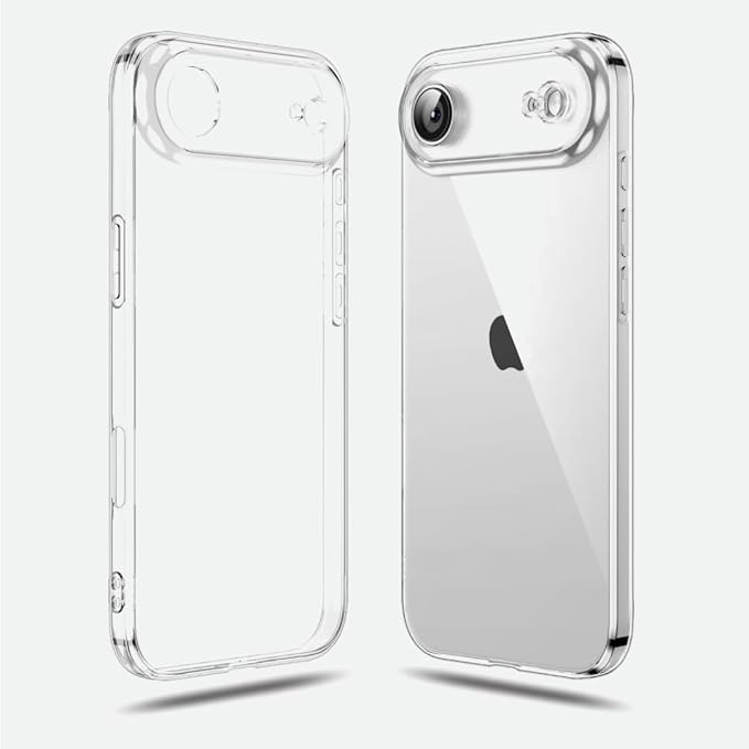 Case for iPhone 17 Air, Non-Yellowing Shockproof Phone Bumper Cover, Anti-Scratch Clear Back, 6.5-Inch Display (Clear)