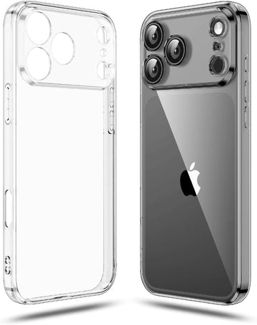 Case for iPhone 17 Pro 6.3-Inch, Non-Yellowing Shockproof Phone Bumper Cover, Anti-Scratch Clear Back (Clear)