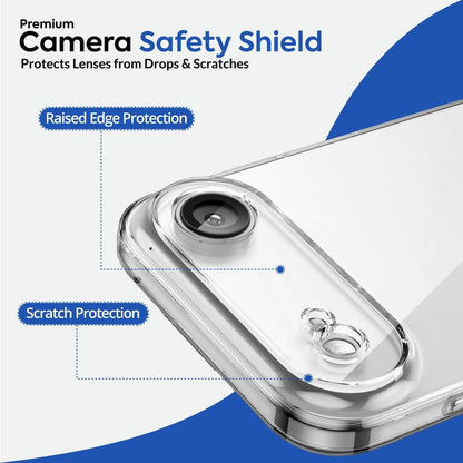 Case for iPhone 17 Air, Non-Yellowing Shockproof Phone Bumper Cover, Anti-Scratch Clear Back, 6.5-Inch Display (Clear)