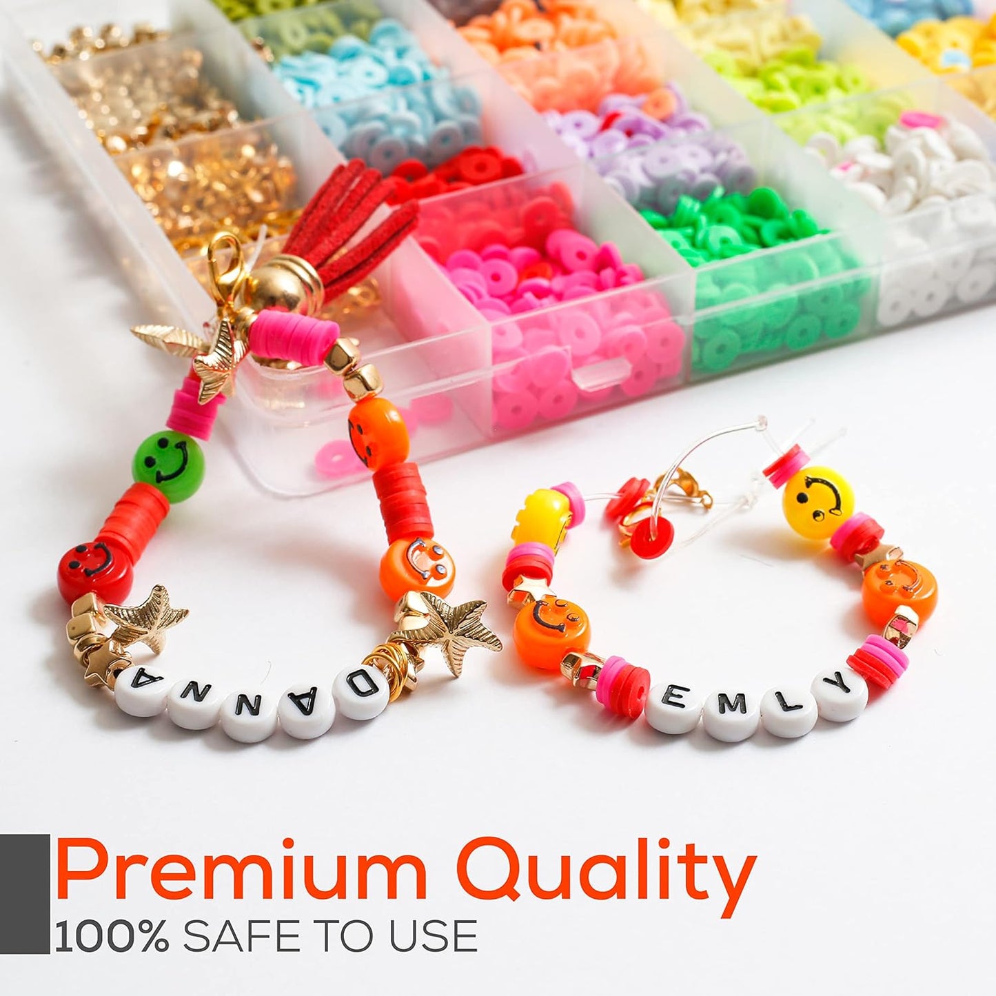 5000 Pcs Clay Beads for Jewelry Making Kit