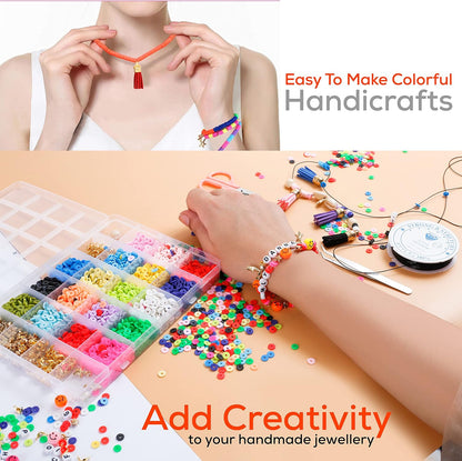 5000 Pcs Clay Beads for Jewelry Making Kit