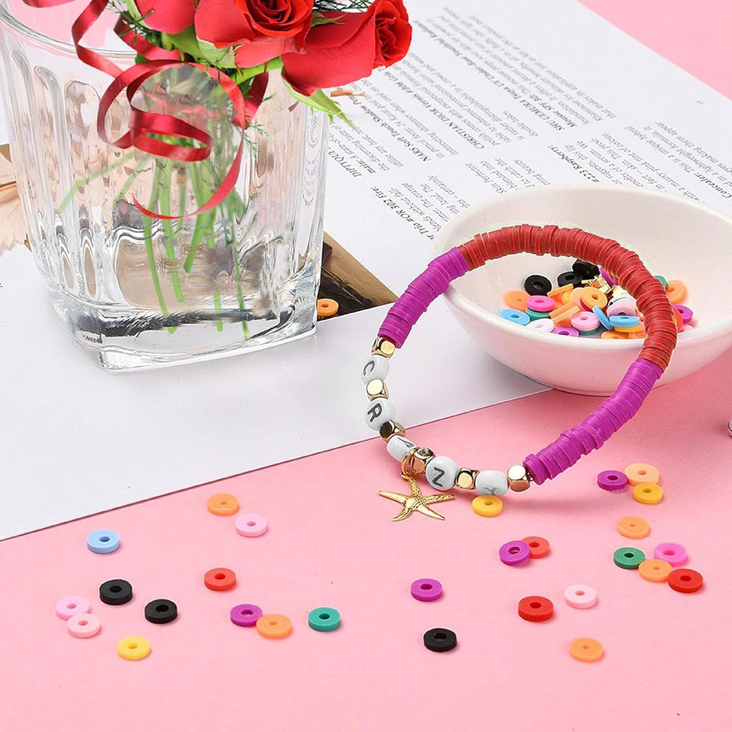 5000 Pcs Clay Beads for Jewelry Making Kit