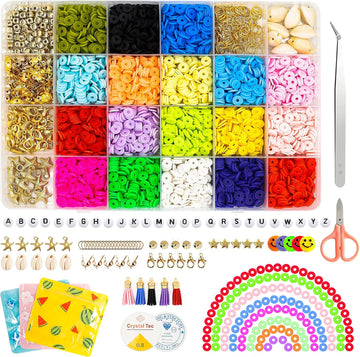5000 Pcs Clay Beads for Jewelry Making Kit