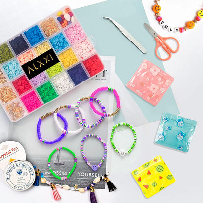 5000 Pcs Clay Beads for Jewelry Making Kit