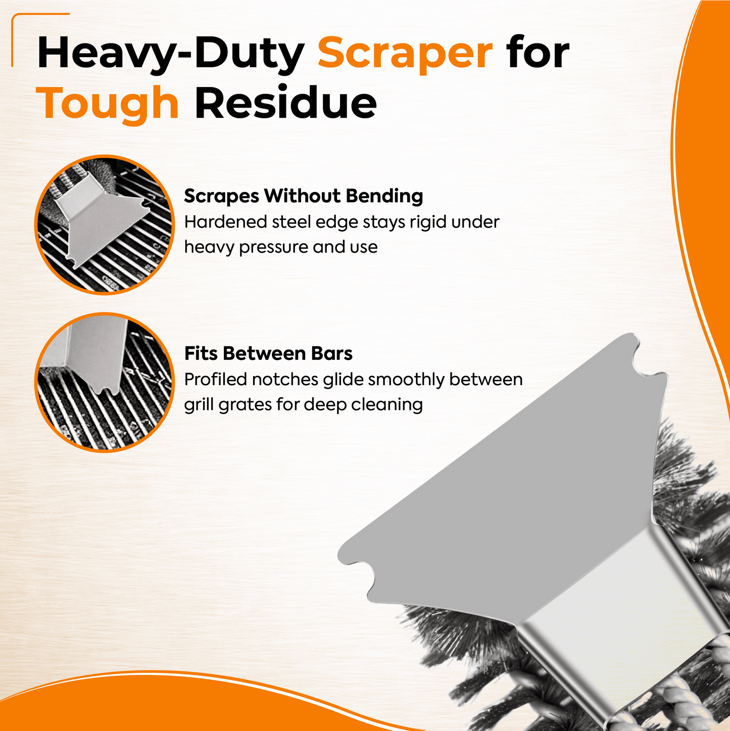 Heavy Duty BBQ Cleaning Brush Grill Cleaner Barbecue Wire Head Steel Handle Tool