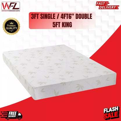 Brand New 3FT Single - 4FT6 Double & King Size Aloe Vera Memory Foam Mattresses