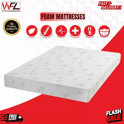 Brand New 3FT Single - 4FT6 Double & King Size Aloe Vera Memory Foam Mattresses