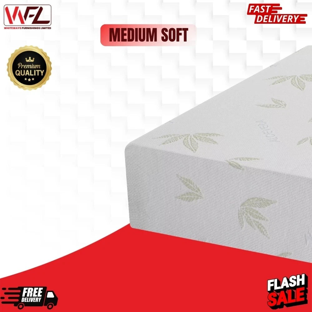 Brand New 3FT Single - 4FT6 Double & King Size Aloe Vera Memory Foam Mattresses